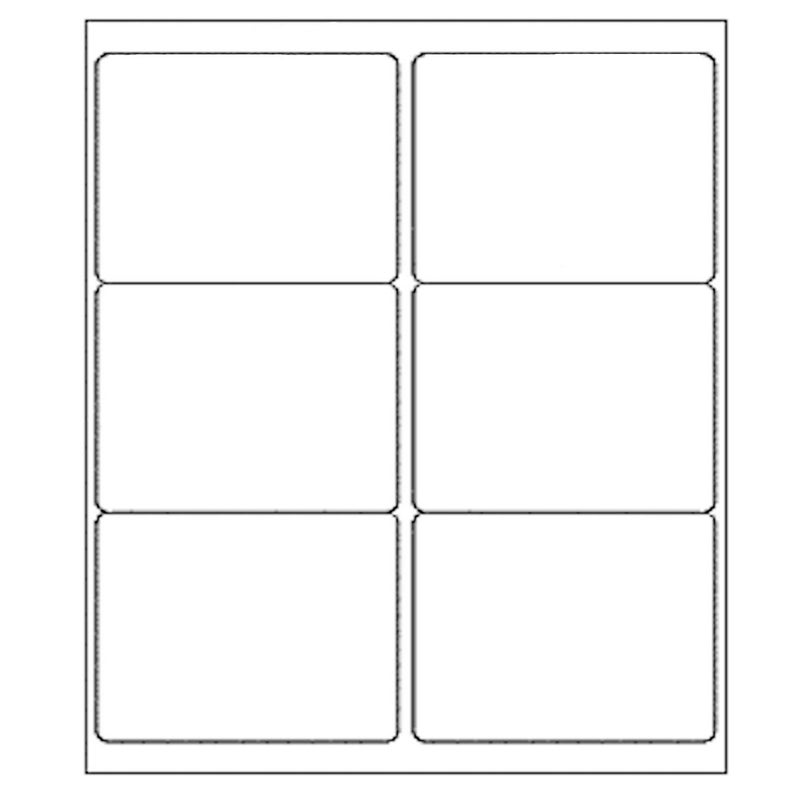 9527 Product 6 up 3-1/3 X 4 Sticker Labels Shipping Address Labels for Laser/Ink Jet Printer,100 Sheets,Total 600 Labels - Image 1